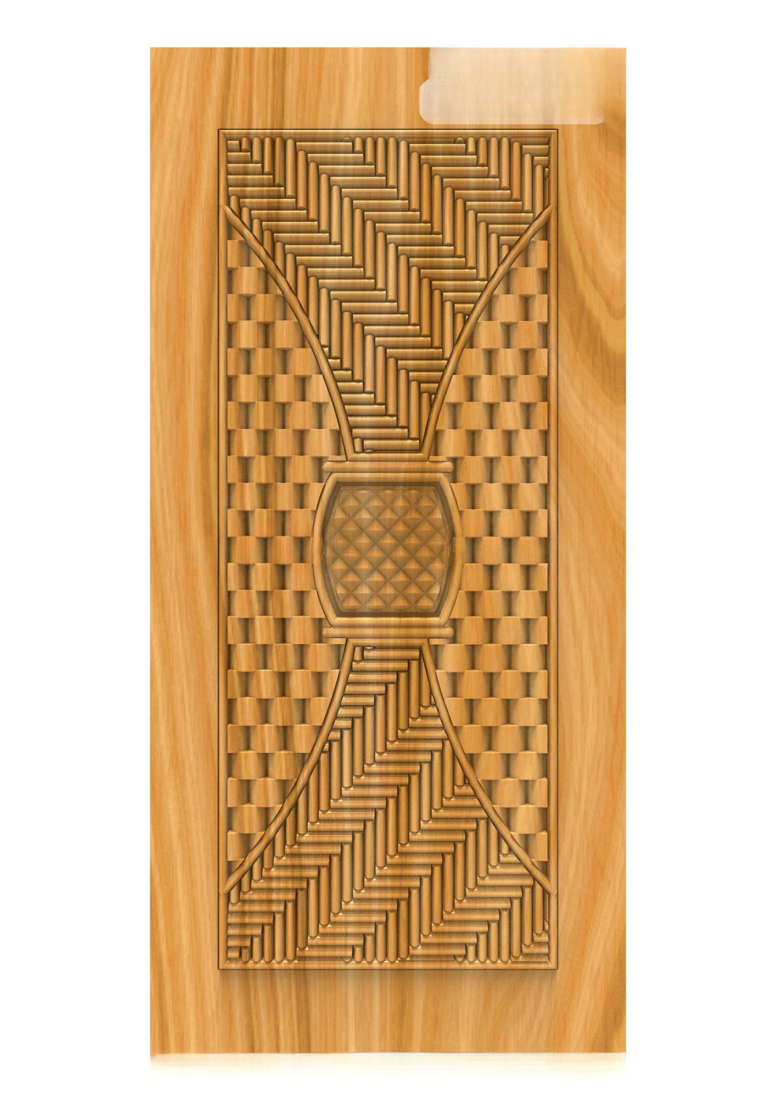 GSK DELITE DOORS - DL-37 Modern Geometric Weave Pattern 3D Relief Carving Design